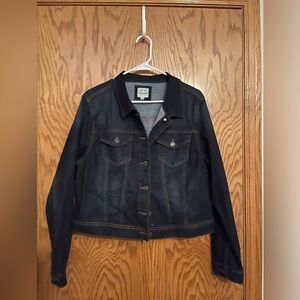 Wax brand jean jacket dark denim button nwot never worn size 2xl